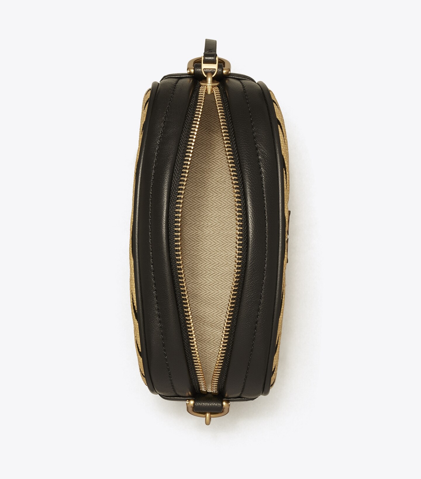 Kira Chevron Soft Straw Small Camera Bag