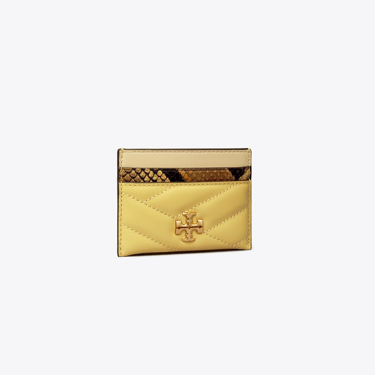  Tory Burch Women's Kira Chevron Card Case, Black, One