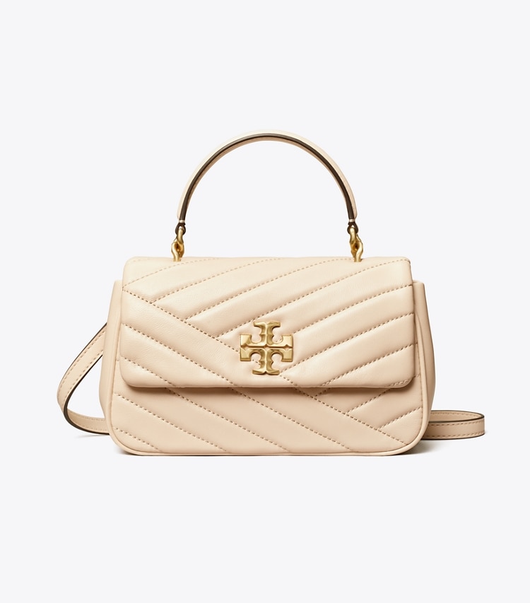 Tory Burch designer crossbody bags Kira Chevron Top-Handle Bag in New Cream front
