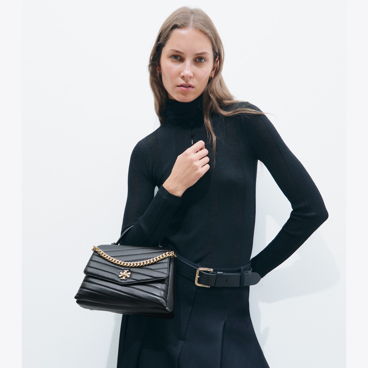 Kira Chevron Top-Handle Satchel: Women's Designer Satchels | Tory