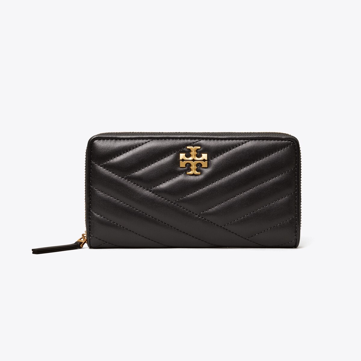 Tory Burch Georgia Zip Continental Wallet outlet Black 001 Leather 39962 Size OS