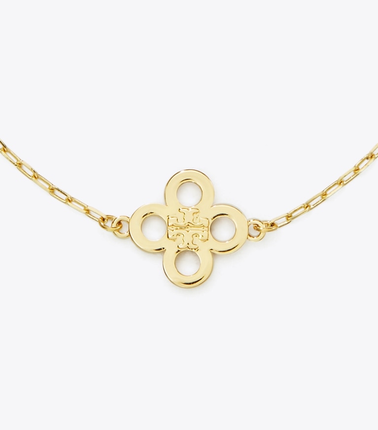 Tory Burch designer armbänder Kira Clover Armband in Tory Gold front
