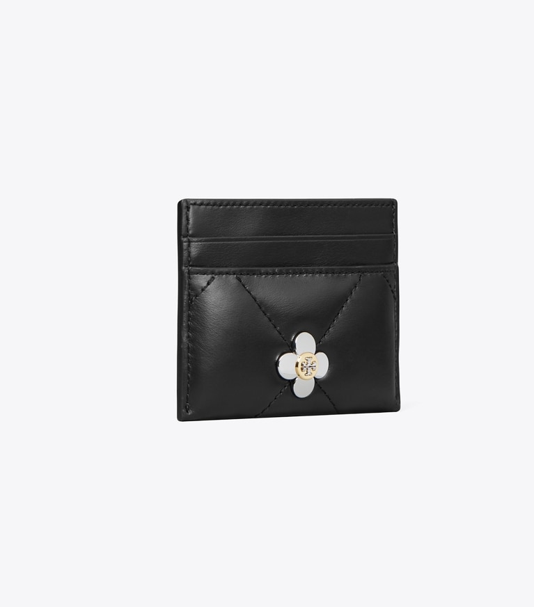 Tory Burch designer kartenetuis Kira Clover Kartenetui mit Rautensteppung in Black angle