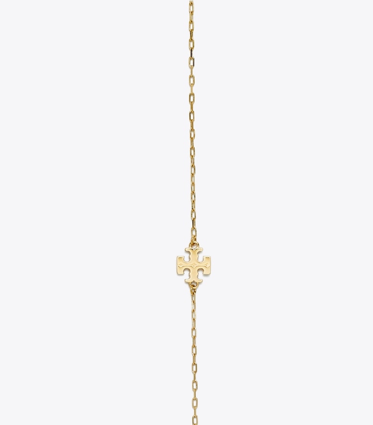 Tory Burch designer necklaces Kira Clover Long Necklace in Tory Gold detail
