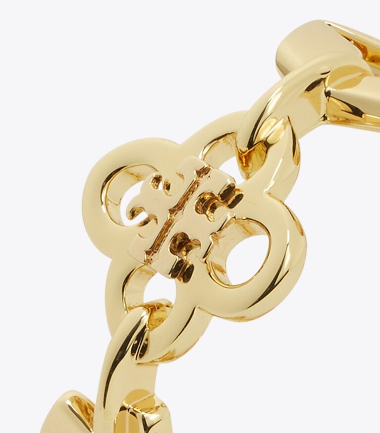 Tory Burch designer rings Kira Clover Multi Motif Ring in Tory Gold angle