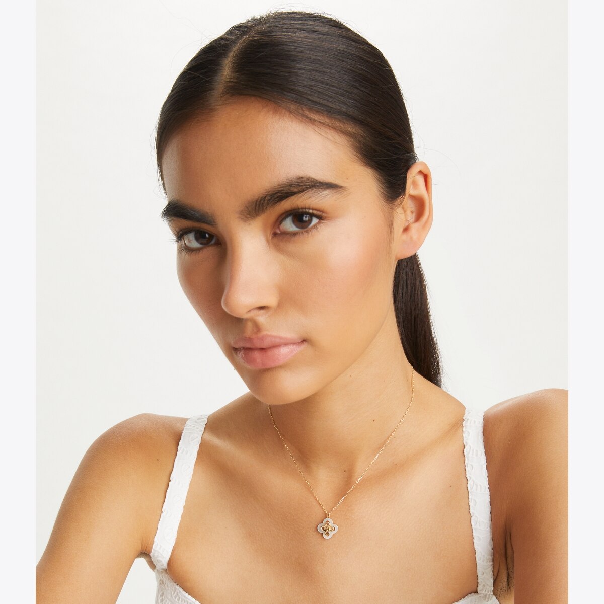 ネックレス・ペンダント TORY BURCH Kira earrings キラ ネックレス＆スタッズピアス ギフトセット: レディース