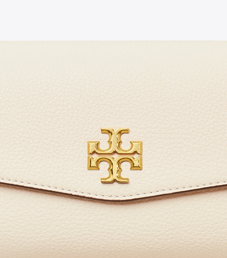 Tory Burch designer clutches Kira Clutch in New Cream angle