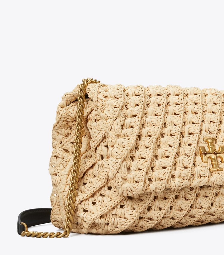 Tory Burch designer shoulder bags Kira Crochet Convertible Shoulder Bag in Natural detail