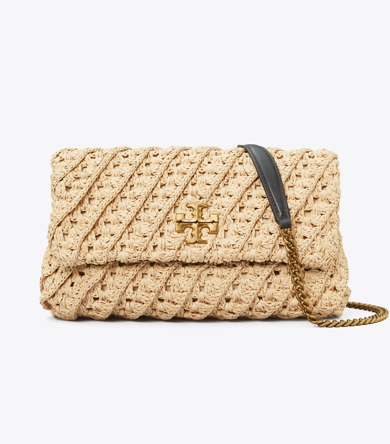 Tory Burch designer shoulder bags Kira Crochet Convertible Shoulder Bag in Natural angle