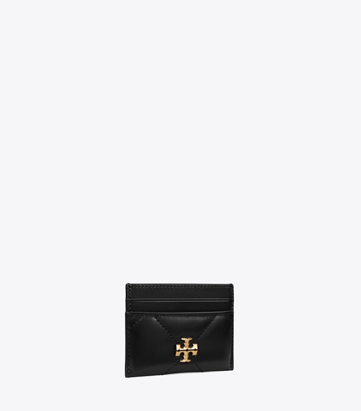 Tory Burch designer カードケース キラ ダイヤモンドキルト カードケース in Black angle