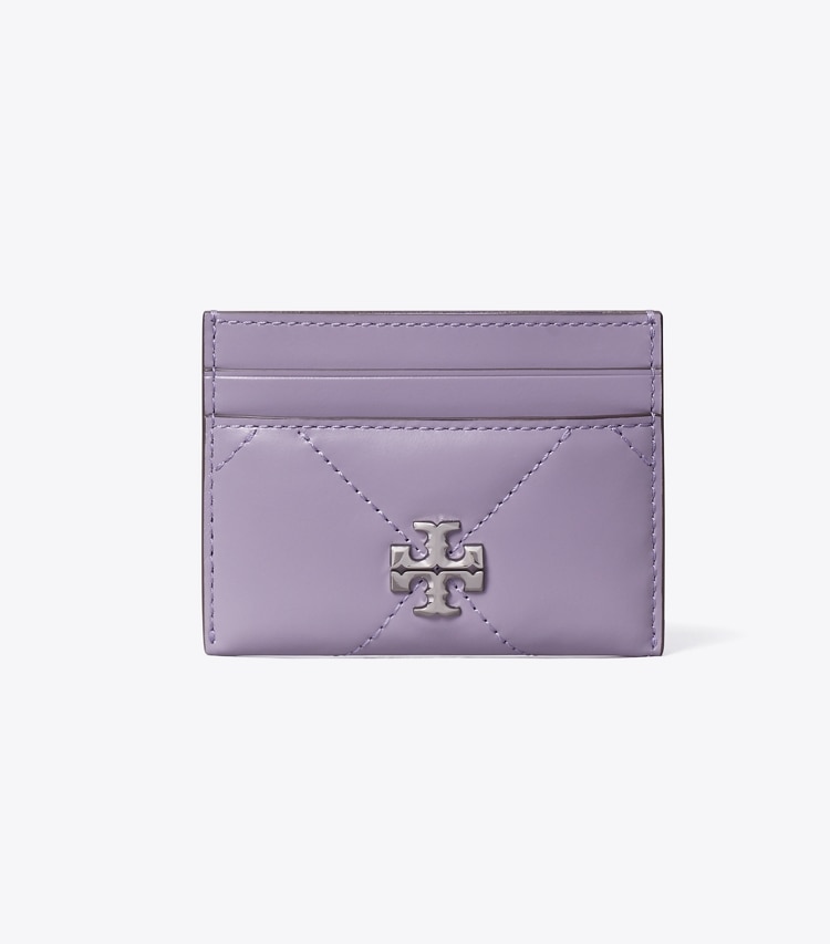Tory Burch designer card cases Kira Diamond Quilt Card Case in Lavender front