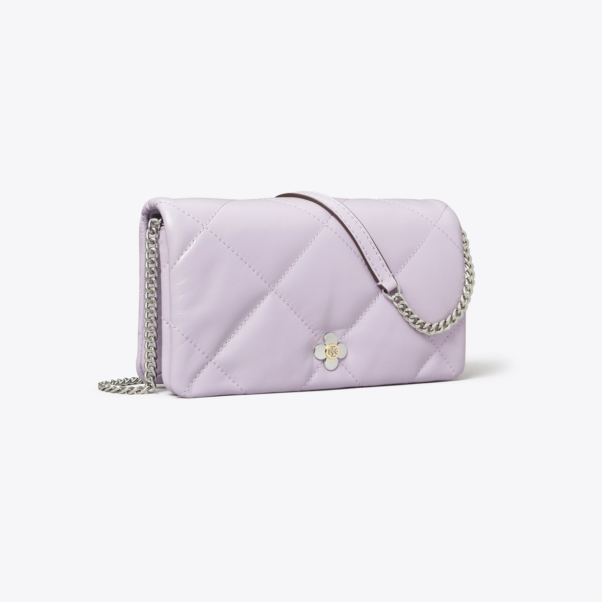 Kira Diamond Quilt Clover Chain Wallet