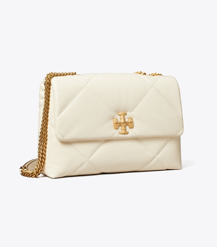 Tory Burch designer shoulder bags Kira Diamond Quilt Convertible Shoulder Bag in Warm White angle