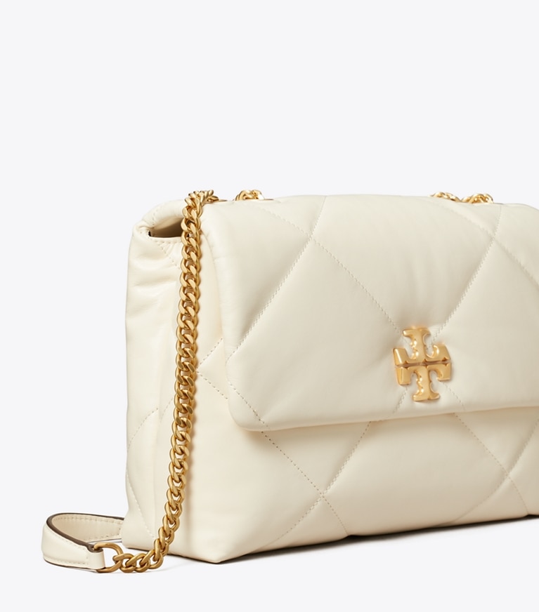 Tory Burch designer shoulder bags Kira Diamond Quilt Convertible Shoulder Bag in Warm White angle