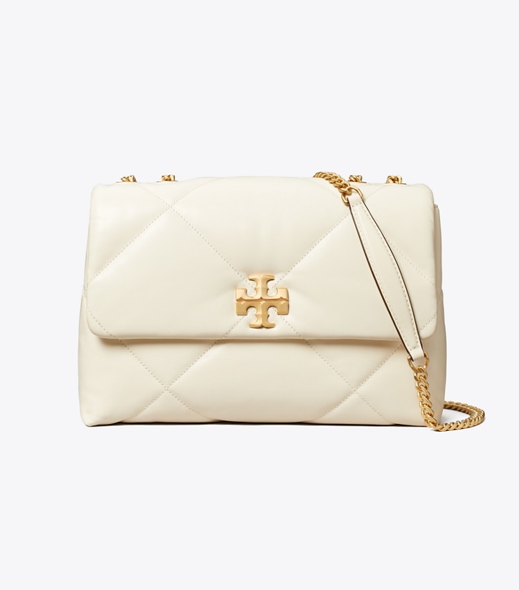 Tory Burch designer shoulder bags Kira Diamond Quilt Convertible Shoulder Bag in Warm White front