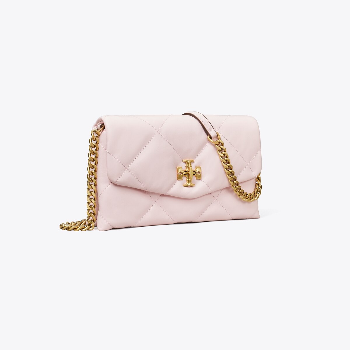 ショルダーバッグ・ポシェット Tory Burch KIRA DIAMOND CHAIN WALLET Tory Burch Women's Kira Diamond Quilt Chain Wallet, Blanc