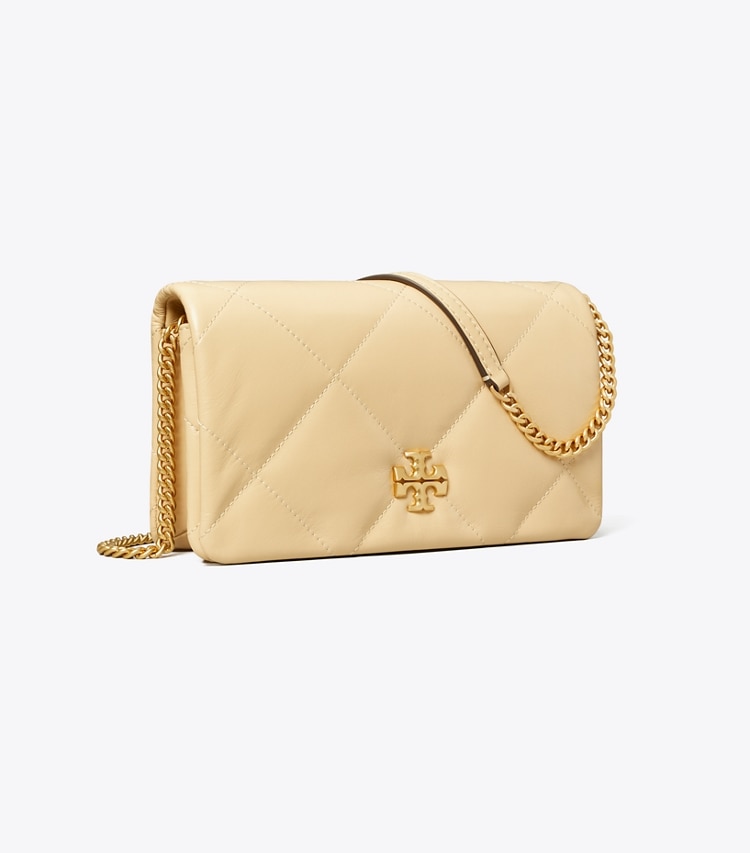 Tory Burch designer mini bags Kira Diamond Quilt Crossbody in Vanilla Soft Serve angle