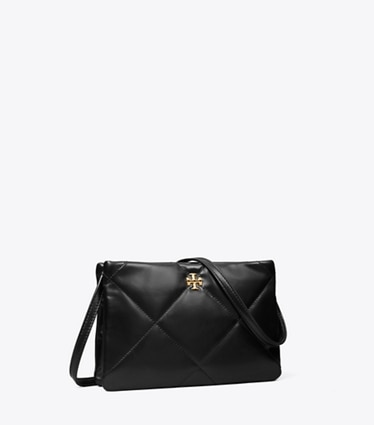 Tory Burch designer crossbody bags Kira Diamond Quilt Crossbody Bag in Black angle