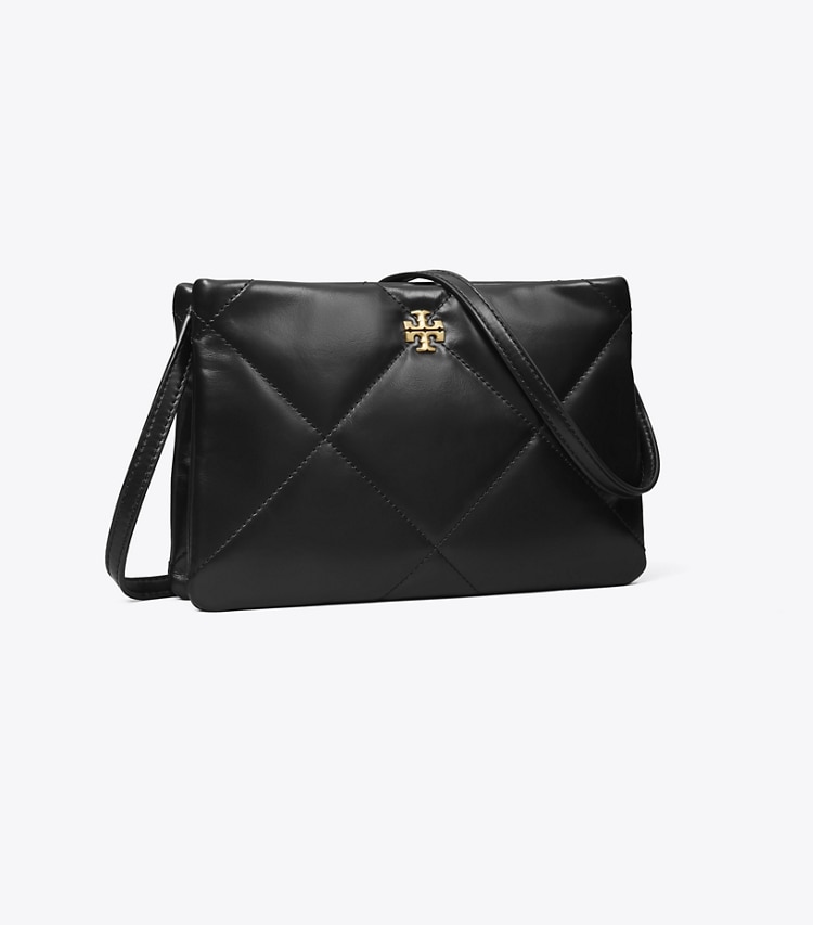 Tory Burch designer crossbody bags Kira Diamond Quilt Crossbody Bag in Black angle