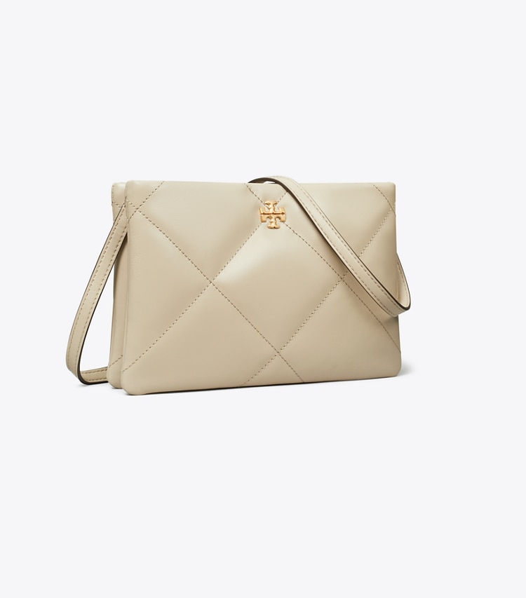 Tory Burch designer crossbody bags Kira Diamond Quilt Crossbody Bag in Light Stone angle