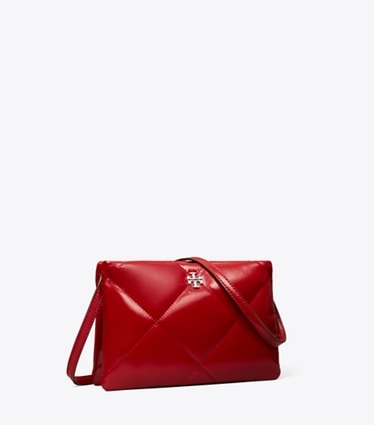 Tory Burch designer crossbody bags Kira Diamond Quilt Crossbody Bag in Red angle
