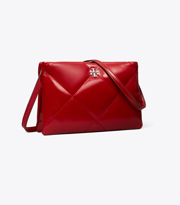 Tory Burch designer crossbody bags Kira Diamond Quilt Crossbody Bag in Red angle