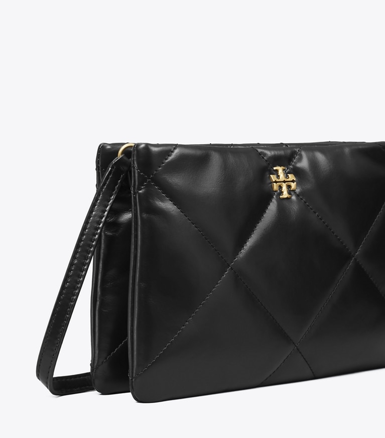 Tory Burch designer crossbody bags Kira Diamond Quilt Crossbody Bag in Black angle