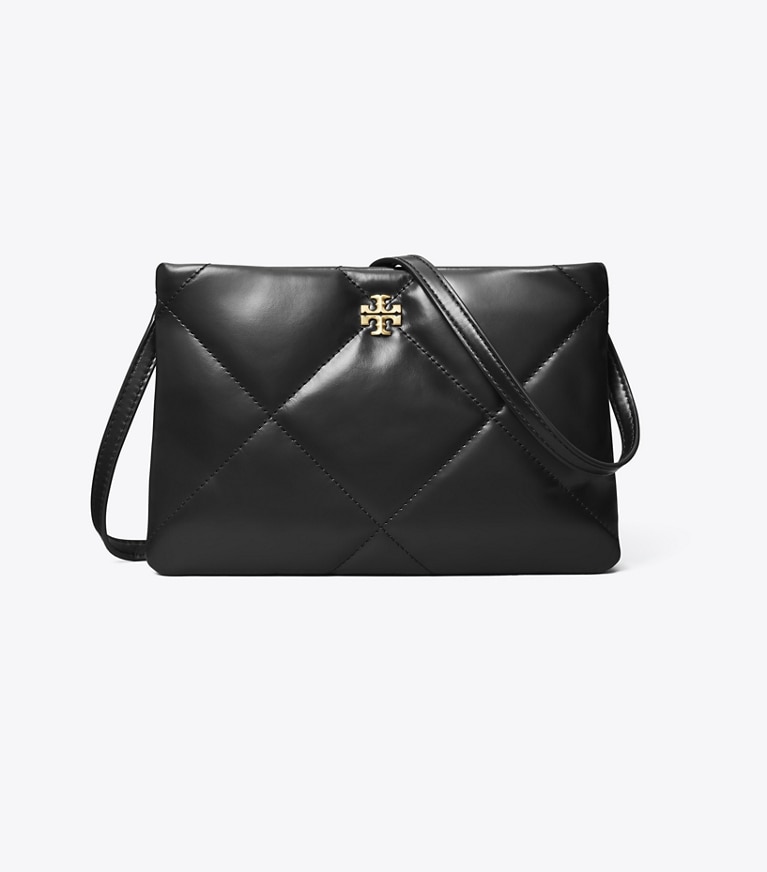 Tory Burch designer crossbody bags Kira Diamond Quilt Crossbody Bag in Black angle