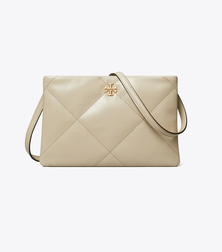 Tory Burch designer crossbody bags Kira Diamond Quilt Crossbody Bag in Light Stone front