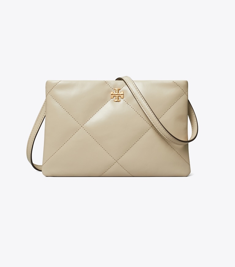 Tory Burch designer crossbody bags Kira Diamond Quilt Crossbody Bag in Light Stone angle