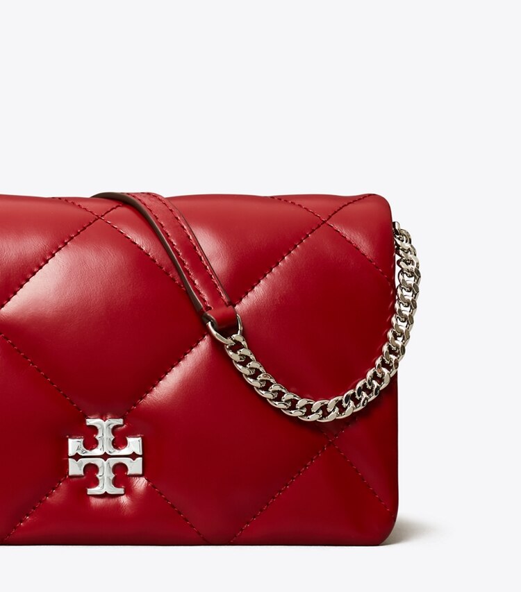 Tory Burch designer mini bags Kira Diamond Quilt Crossbody in Red detail