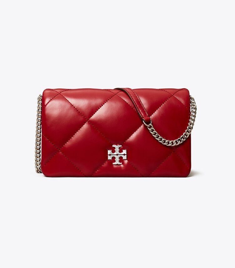 Tory Burch designer mini bags Kira Diamond Quilt Crossbody in Red front
