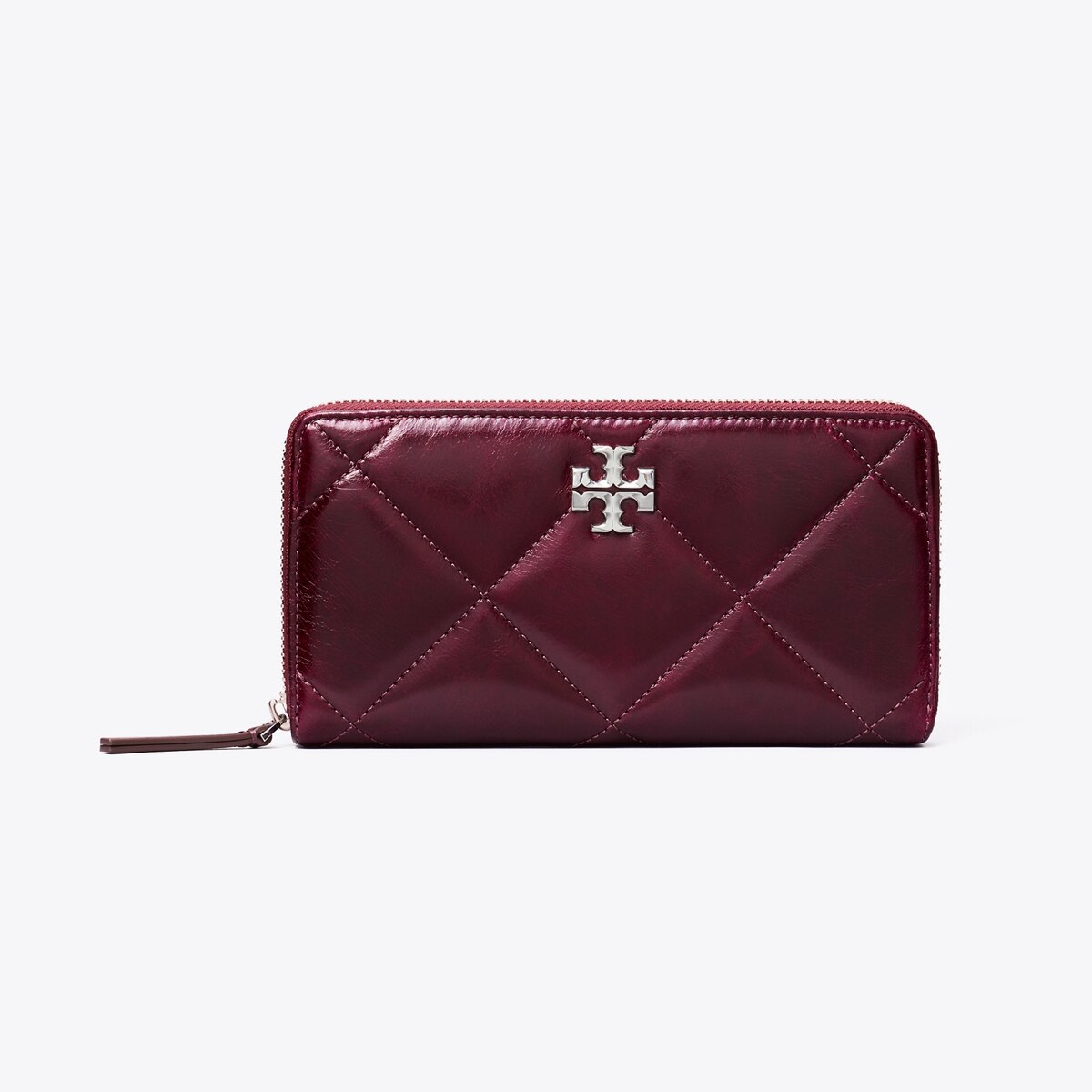 Kira Diamond Quilt Distressed Zip Continental Wallet