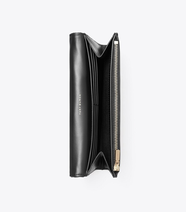 Tory Burch designer wallets Kira Diamond Quilt Flap Wallet in Black additional