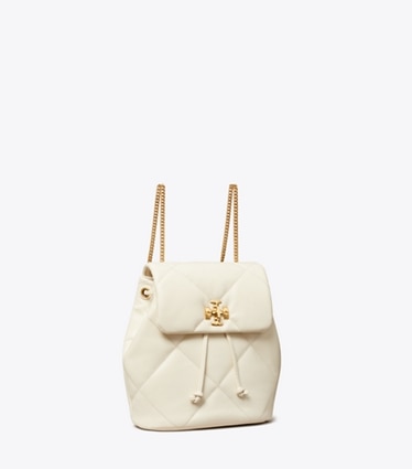Tory Burch designer バックパック キラ ダイヤモンドキルト ミニ バックパック in Warm White angle