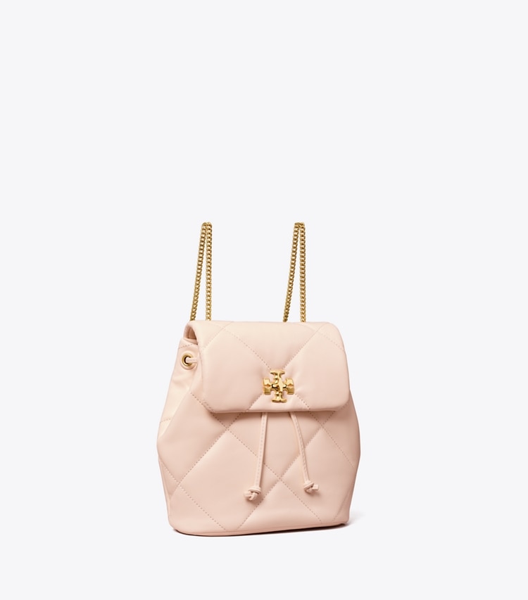 Tory Burch designer backpacks Kira Diamond Quilt Mini Backpack in Soft Pink angle