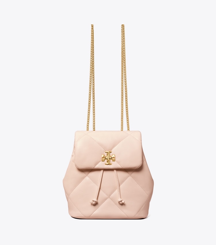 Tory Burch designer backpacks Kira Diamond Quilt Mini Backpack in Soft Pink front