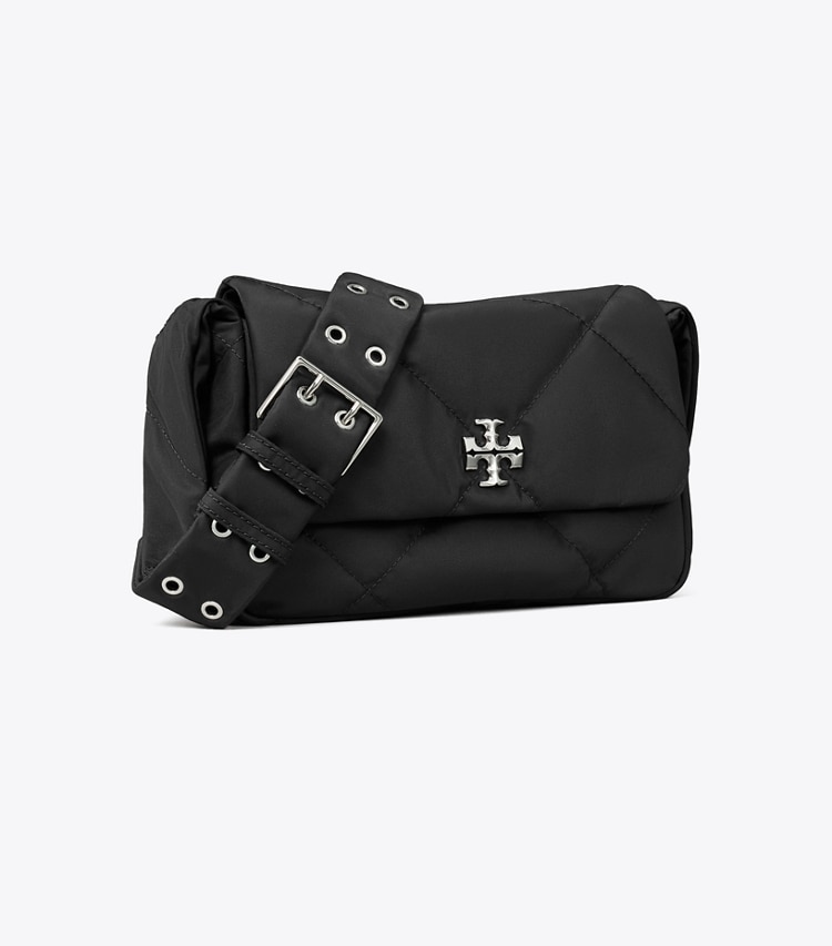 Tory Burch designer ショルダーバッグ キラ ダイヤモンドキルト ナイロン メッセンジャーバッグ in Black angle