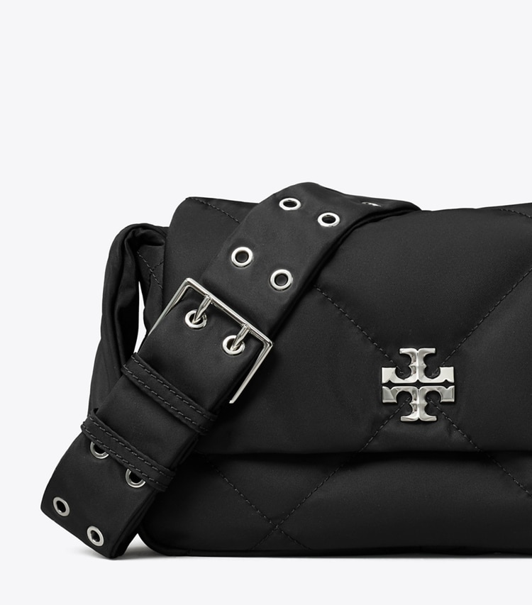Tory Burch designer ショルダーバッグ キラ ダイヤモンドキルト ナイロン メッセンジャーバッグ in Black ディテール