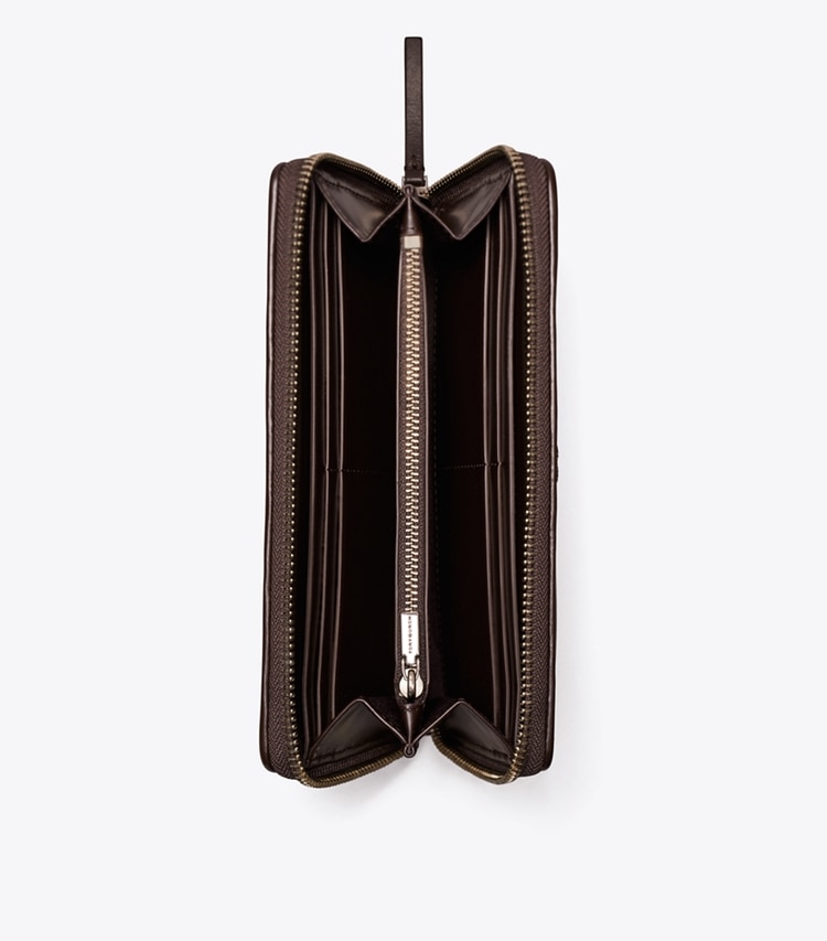Tory Burch designer wallets Kira Diamond Quilt Pavé Zip Continental Wallet in JOHN COCO overhead