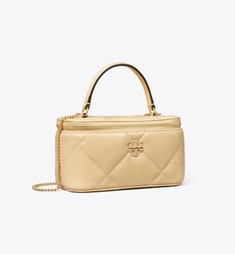 Tory Burch☆Kira Vanity ロゴ TPU バッグ♪【送料込】 Kira Diamond Quilt Pavé Logo Vanity Case: Women's Handbags