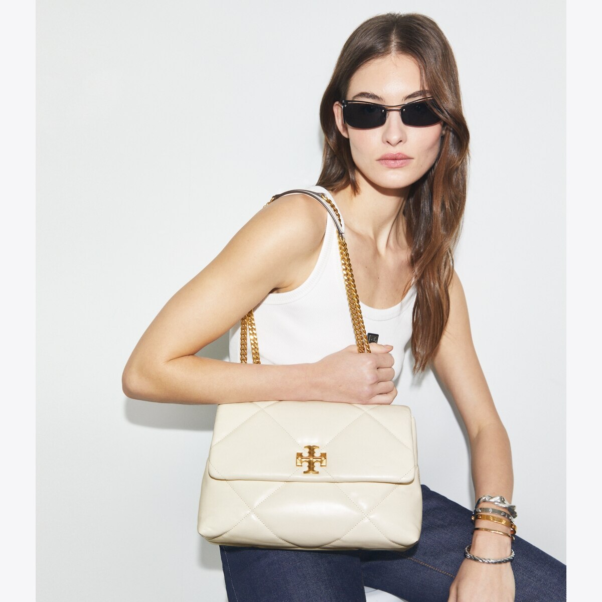 Kira Diamond Quilt Shoulder Bag: Women