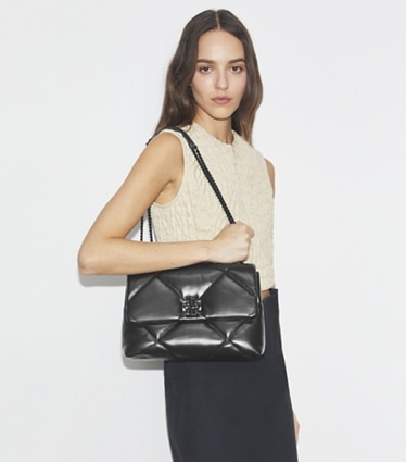 トートバッグ TORY BURCH Women Shoulder Bags 81932001 Black Tory Burch Perry Triple Compartment Shoulder Tote Bag