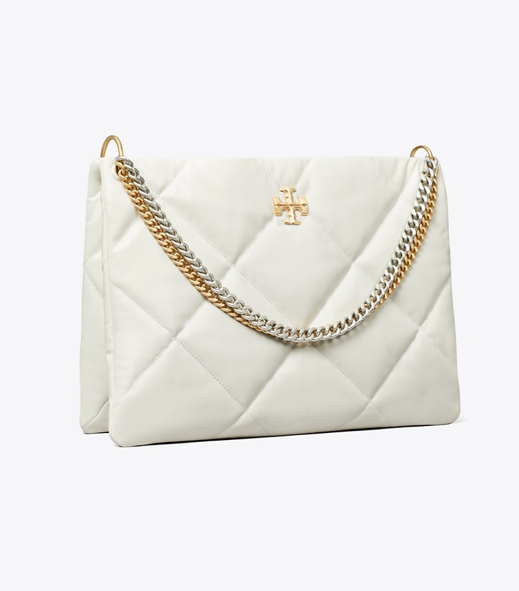 Tory Burch designer shoulder bags Kira Diamond Quilt Shoulder Bag in Blanc angle