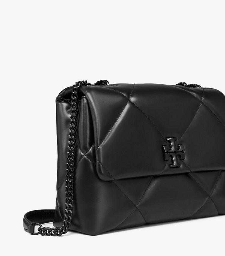 Tory Burch designer shoulder bags Kira Diamond Quilt Shoulder Bag in Black detail