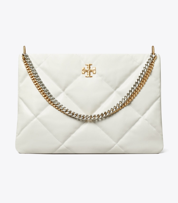 Tory Burch designer shoulder bags Kira Diamond Quilt Shoulder Bag in Blanc front