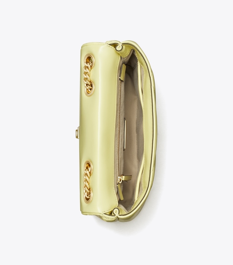 Tory Burch designer borse a tracolla Kira Diamond Quilt Small Shoulder Bag in Frozen Zest superiore