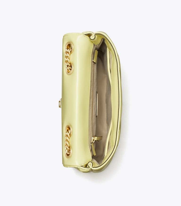 Tory Burch designer borse a tracolla Kira Diamond Quilt Small Shoulder Bag in Frozen Zest angle