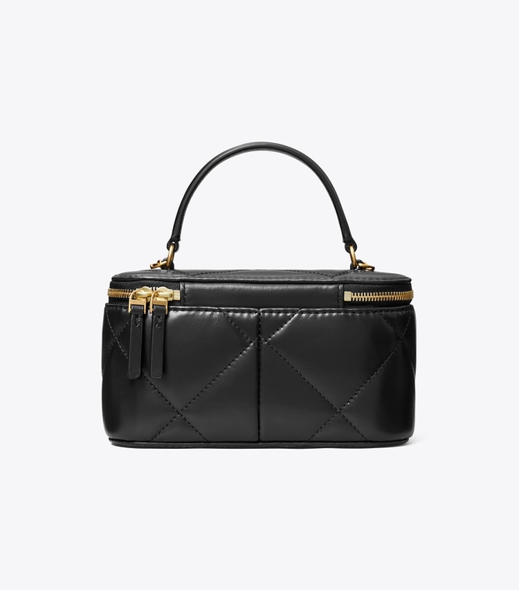 Tory Burch designer mini bags Kira Diamond Quilt Vanity Case in Black back