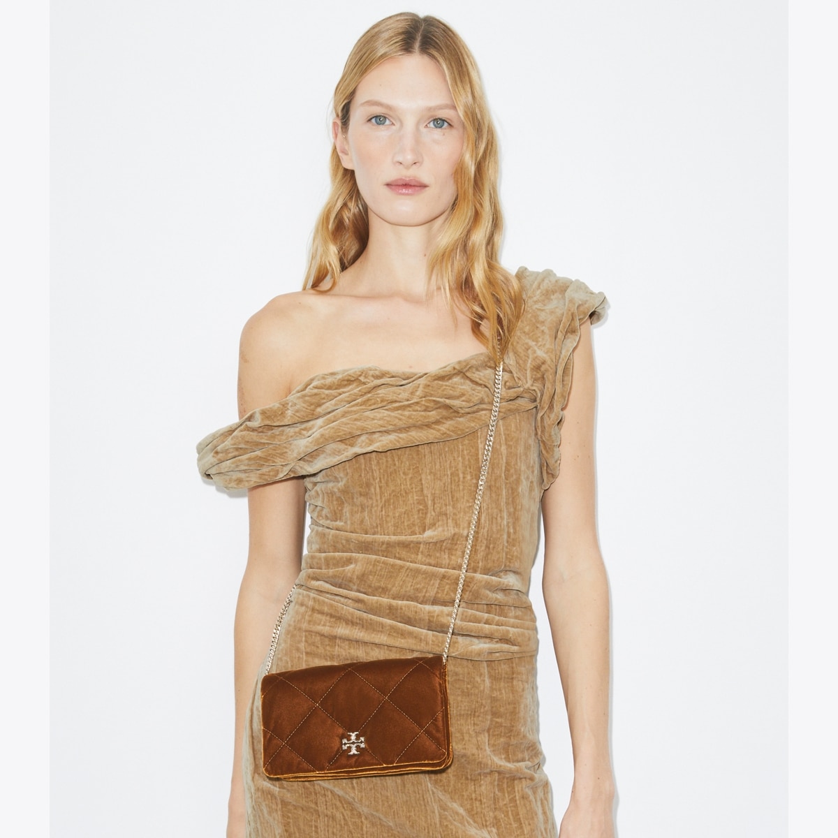 Kira Diamond Quilt Velvet Crossbody: Women's Designer Mini Bags